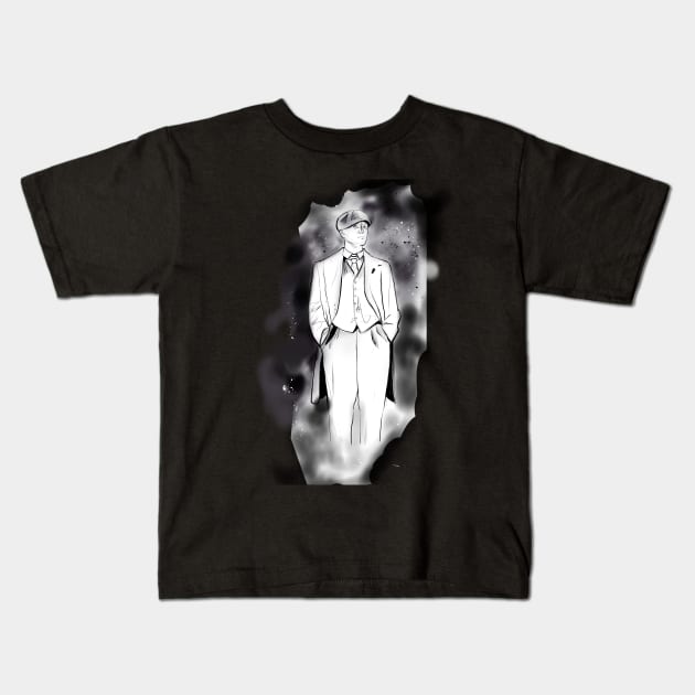 Tommy Shelby Sketch peaky blinder Kids T-Shirt by GD Store